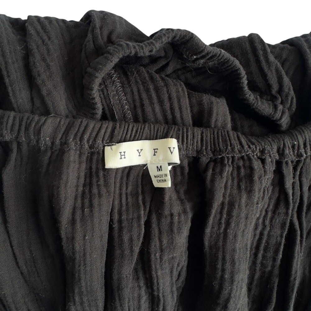 HYFVE Black Women's Cotton Jumpsuit Size Medium - Picture 5 of 7